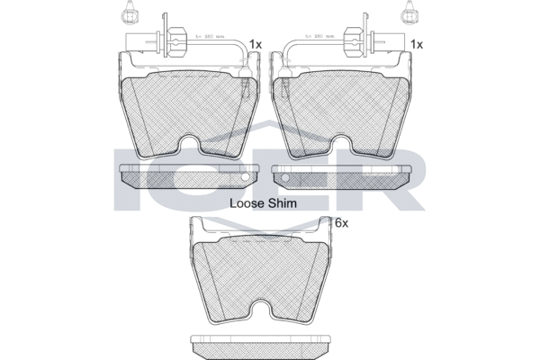 Zestaw klocków hamulcowych, hamulce tarczowe ICER 182113