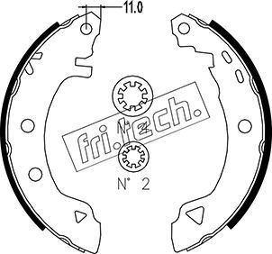 Zestaw szczęk hamulcowych FRI.TECH. 1004.008