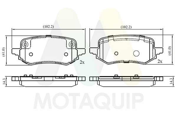 set placute frana,frana disc MOTAQUIP LVXL2034