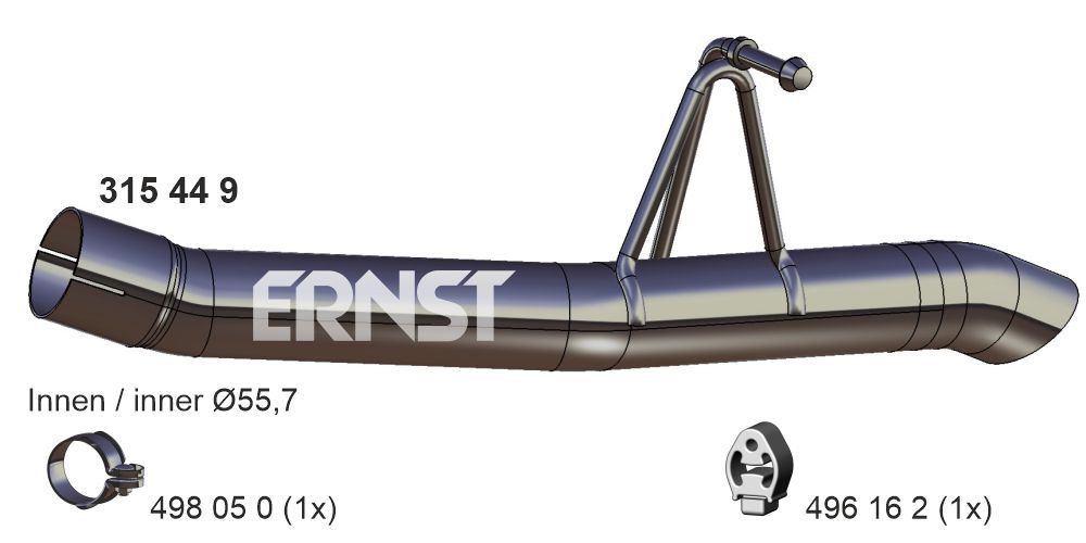 Rura wydechowa ERNST 315449