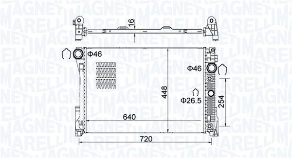 Chłodnica, układ chłodzenia silnika MAGNETI MARELLI 350213163300