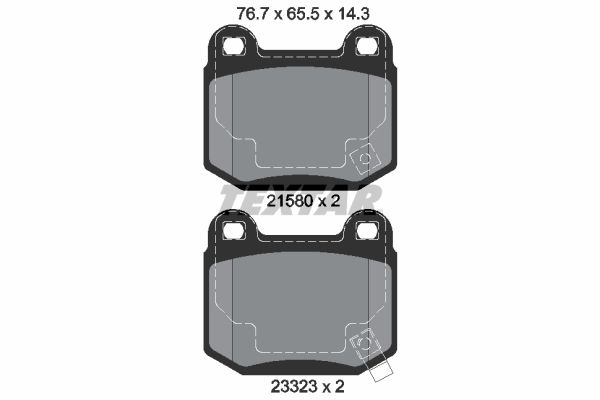 Sada brzdových platničiek kotúčovej brzdy TEXTAR 2158001
