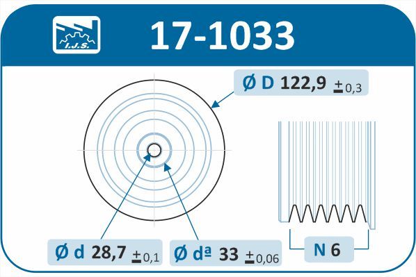 Levně Řemenice, klikový hřídel IJS GROUP 17-1033