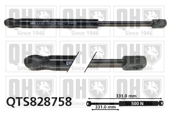 Sprężyna gazowa, pokrywa bagażnika QUINTON HAZELL QTS828758