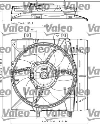 Ventilator, radiator VALEO 696393