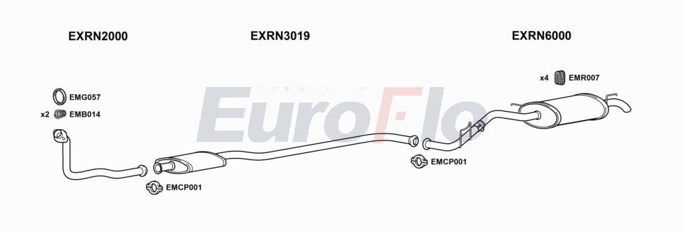 Układ wydechowy EUROFLO RNCLI19D7001A00