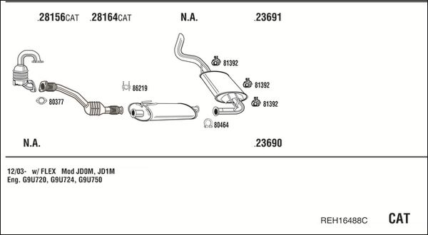 Układ wydechowy WALKER REH16488C