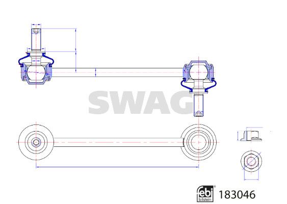 Drążek / wspornik, stabilizator SWAG 33 10 8804