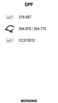 Filtr sadzy / filtr cząstek stałych, układ wydechowy FA1 MD000906