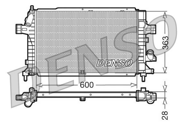 Chladič, chlazení motoru DENSO DRM20102