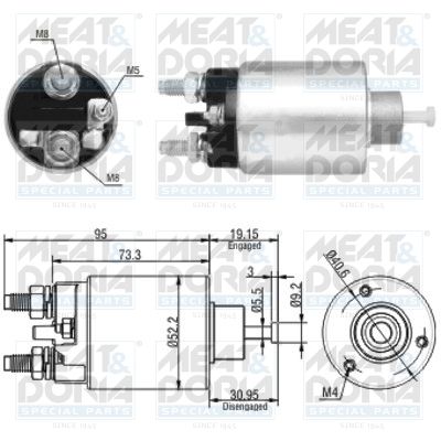 Włącznik elektromagnetyczny, rozrusznik MEAT & DORIA 46133
