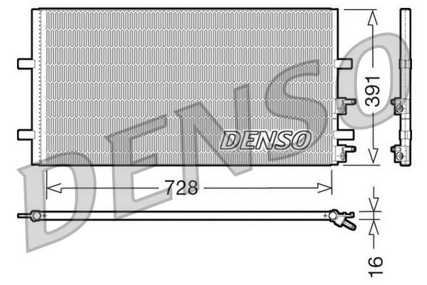 Kondenzátor klimatizácie DENSO DCN10017