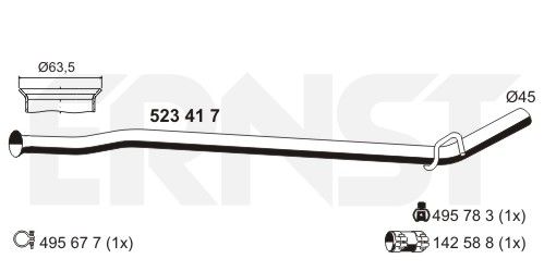 Rura wydechowa ERNST 523417