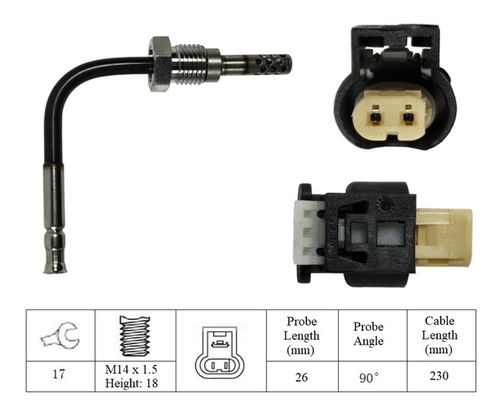 czujnik, temperatura spalin LUCAS LGS7255
