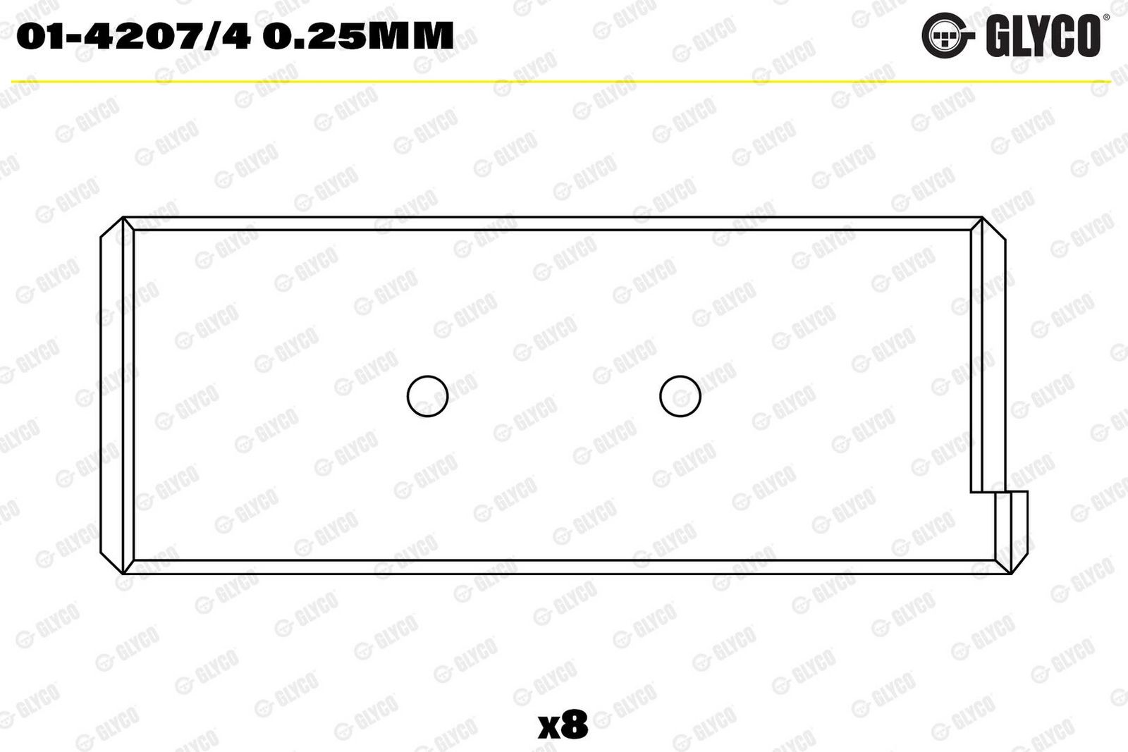 Cuzinet bielă GLYCO 01-4207/4 0.25mm