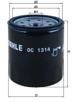 Olejový filtr MAHLE OC 1314