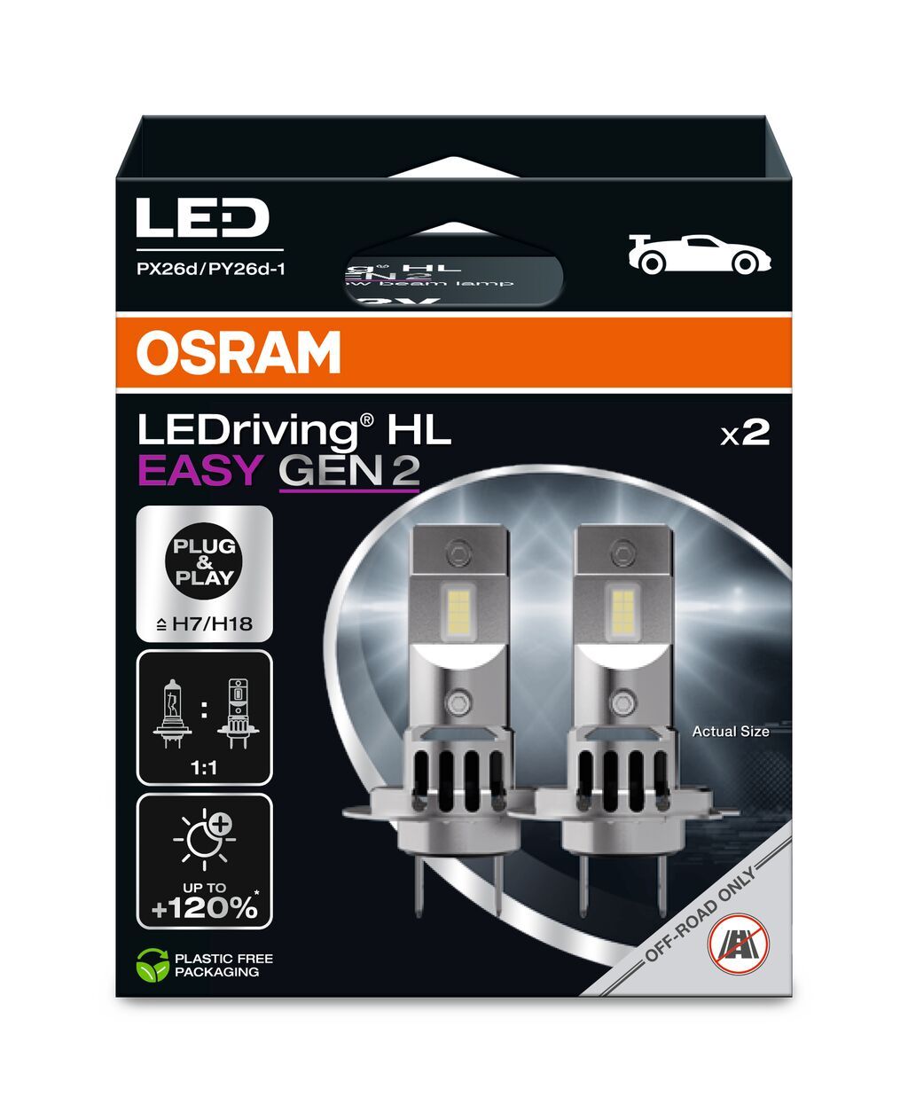 Żarówka, reflektor dalekosiężny AMS-OSRAM 64210DWESY2-2HB