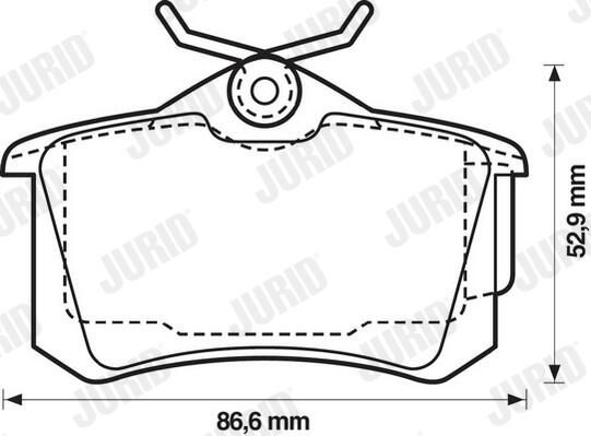 Levně Sada brzdových destiček, kotoučová brzda JURID 573005JC