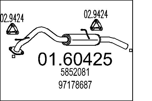 Tłumik końcowy MTS 01.60425