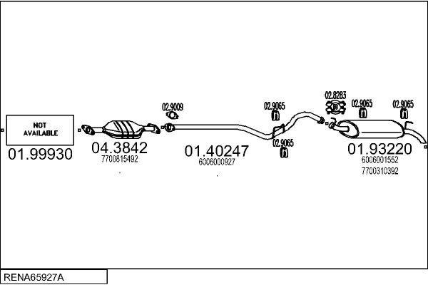 Układ wydechowy MTS RENA65927A002114