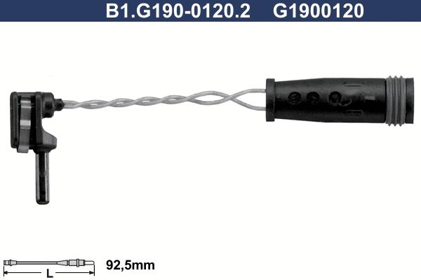 Styk ostrzegawczy, zużycie okładzin hamulcowych GALFER B1.G190-0120.2