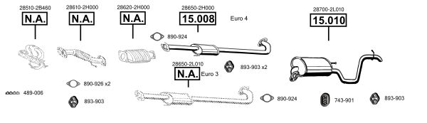 Układ wydechowy ASMET HY150900