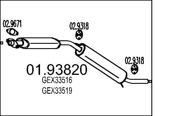 Tłumik końcowy MTS 01.93820