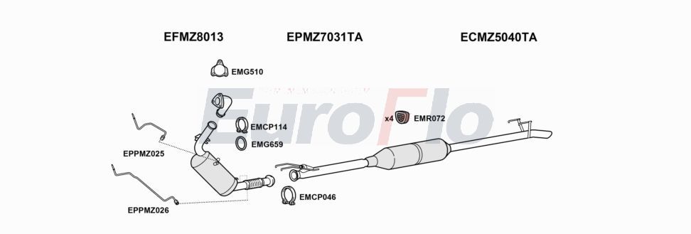 Układ wydechowy EUROFLO MZSPR30D9056