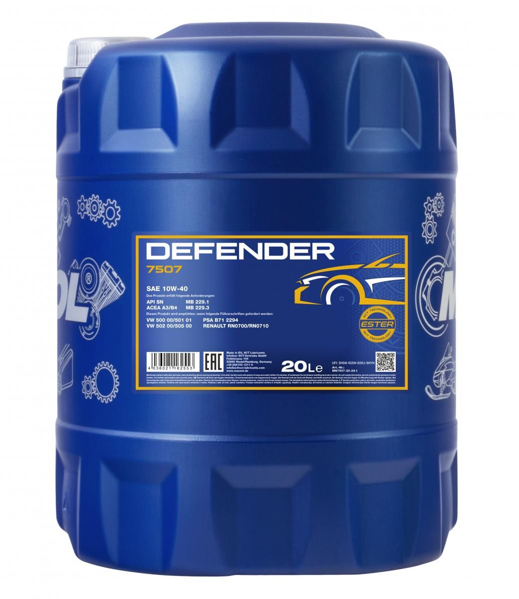Motorový olej MANNOL Defender 10W-40, 20L