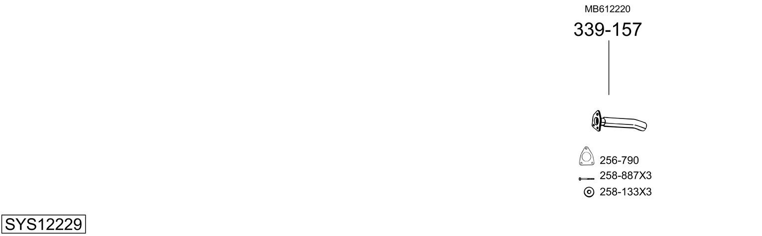 Układ wydechowy BOSAL SYS12229