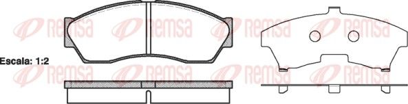Sada brzdových destiček, kotoučová brzda REMSA 1253.00