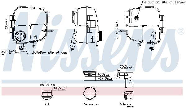 Vyrovnávacia nádobka chladiacej kvapaliny NISSENS 996303