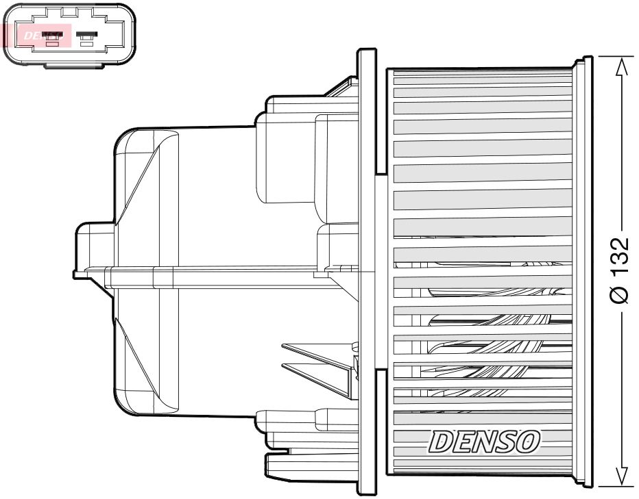 Vnútorný ventilátor DENSO DEA33002