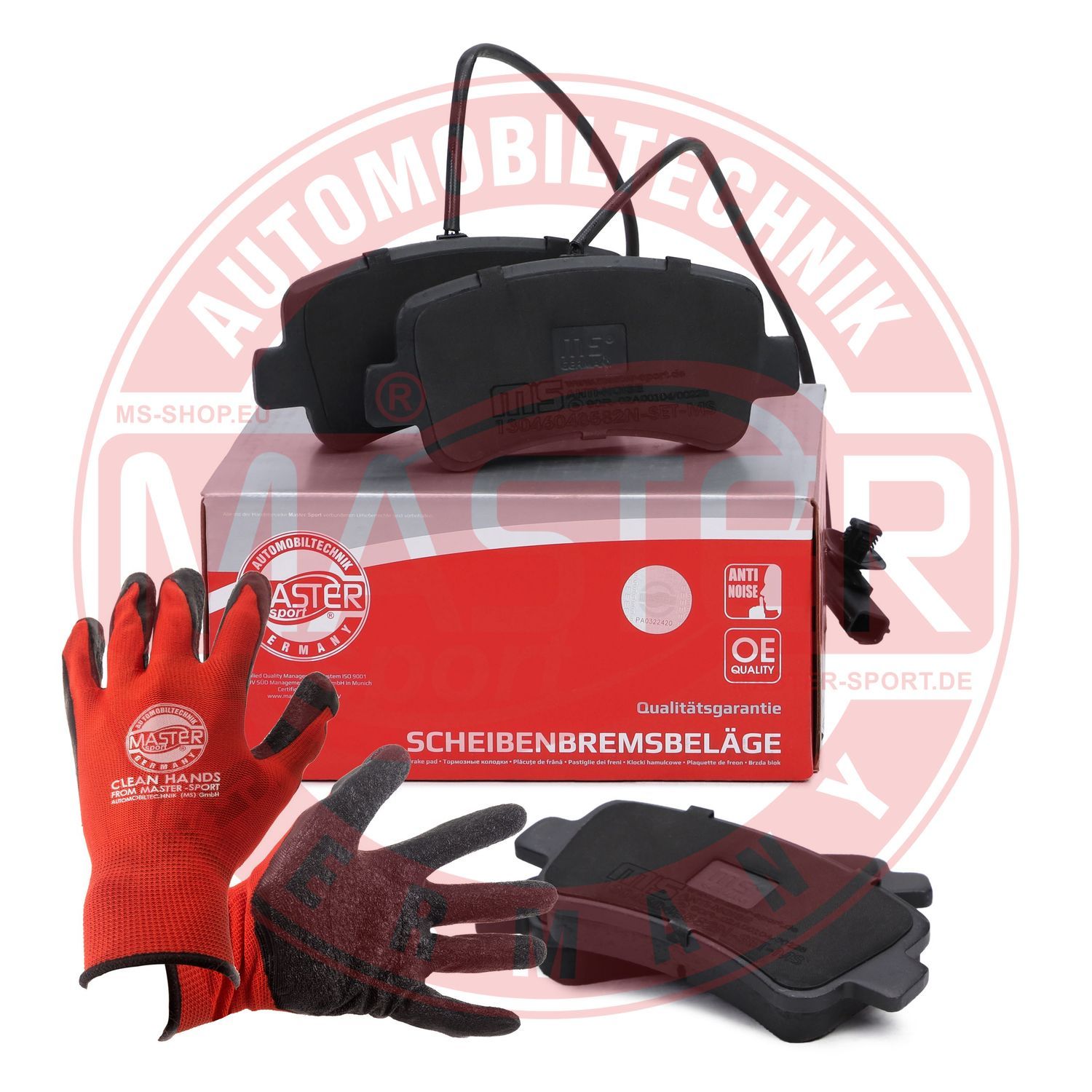 Zestaw klocków hamulcowych, hamulce tarczowe MASTER-SPORT GERMANY 13046048582N-SET-MSP