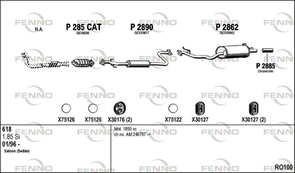 Układ wydechowy FENNO RO100