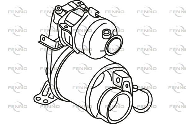 Filtr sadzy / filtr cząstek stałych, układ wydechowy FENNO P8873DPF