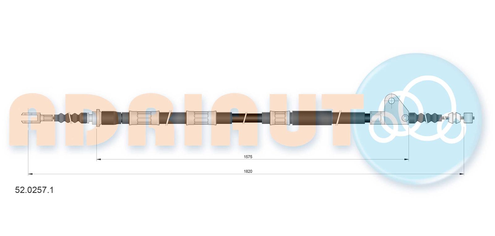 Cablu, frana de parcare ADRIAUTO 52.0257.1