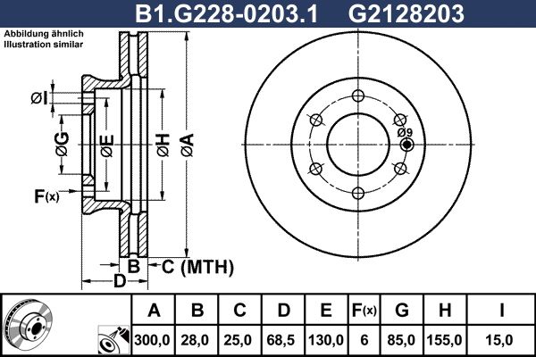 Tarcza hamulcowa GALFER B1.G228-0203.1