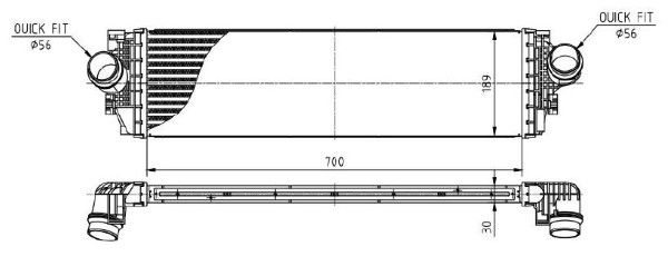 Intercooler, compresor MTR 13054908