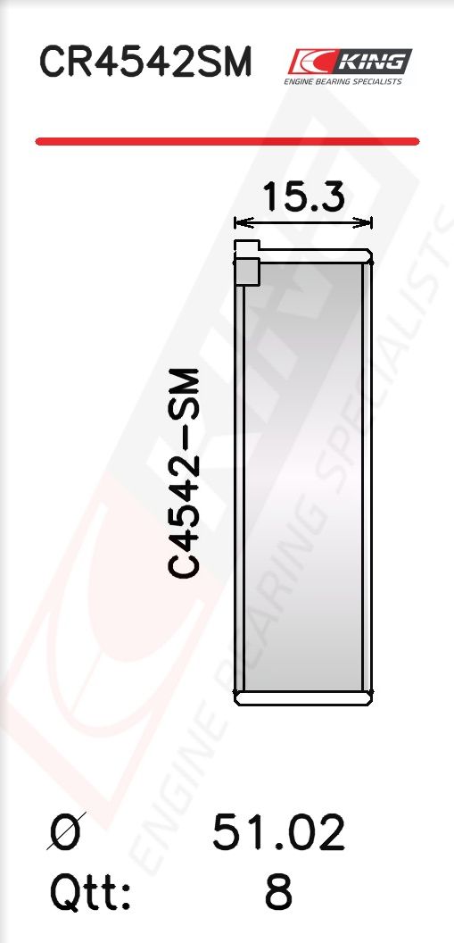 Cuzinet bielă KING CR4542SM