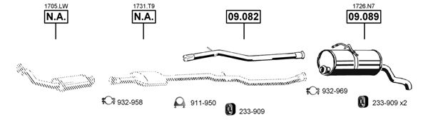 Układ wydechowy ASMET CI090290