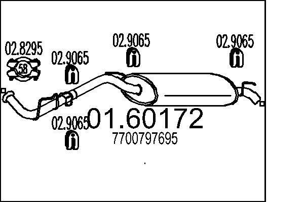 Tłumik końcowy MTS 01.60172