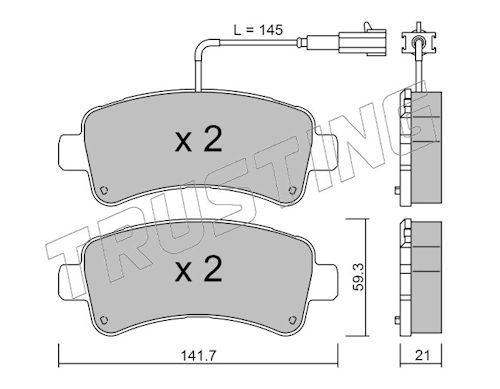 Piduriklotsi komplekt,ketaspidur