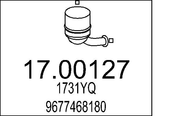 Filtr sadzy / filtr cząstek stałych, układ wydechowy MTS 17.00127