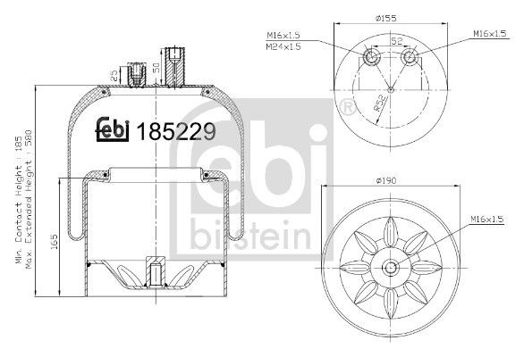 Soufflet de suspension, suspension pneumatique