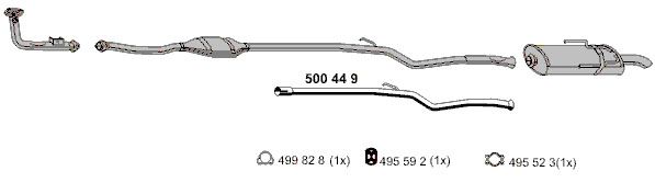 Levně Výfuková trubka ERNST 500449