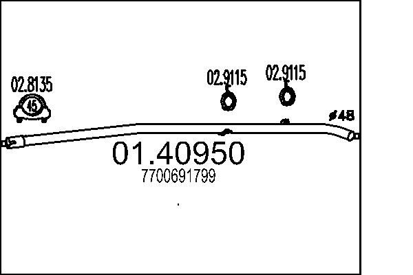 Rura wydechowa MTS 01.40950