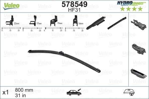 Pióro wycieraczki VALEO 578549