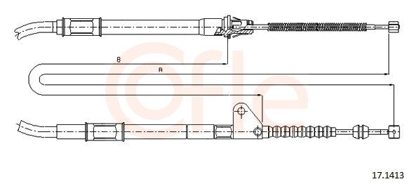 Tažné lanko, parkovací brzda COFLE 17.1413