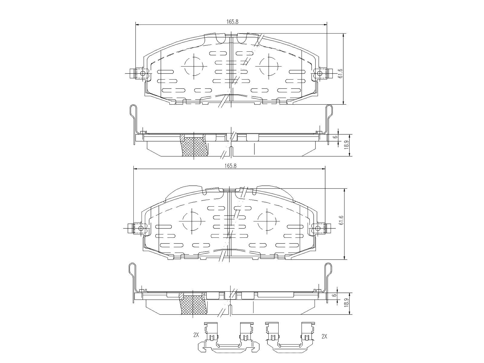 V38-0028 KIT DE PLAQUETTES DE FREIN